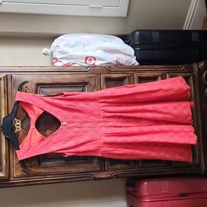 Guess Orange Lace Dress